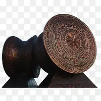 古代青铜铜鼓摆件