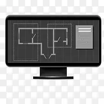 黑色电脑电路图设计图纸
