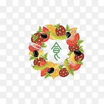 食物花圈