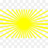 放射性黄色太阳效果