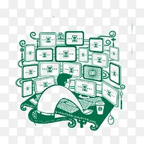 手绘抢车票