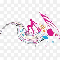 潮流音乐动感花纹
