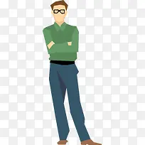 人物插画中年男人