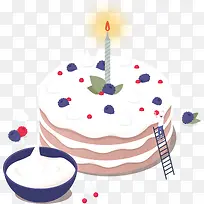 生日蛋糕上的梯子