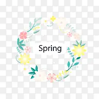 季节性的花叶纹理图案