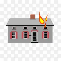房子着火了