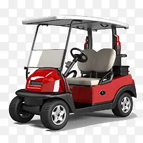 红色双人小型高尔夫车