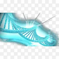 浅蓝色DNA双螺旋