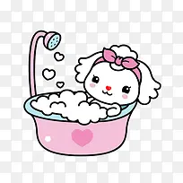 小兔子洗澡