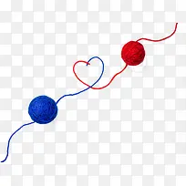 红蓝毛线球爱情联系