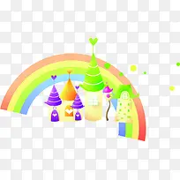 彩虹城堡幼儿招生三折页