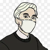 戴口罩的男子