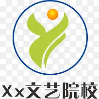圆形的艺术培训标志