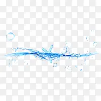 水滴蓝色海水背景PNG矢量元素