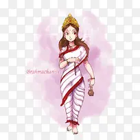 矢量印度女人