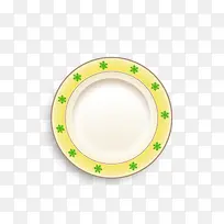 黄色写实陶瓷盘子