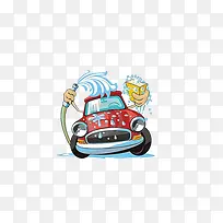 卡通洗车
