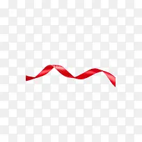 红色螺旋弯曲丝带
