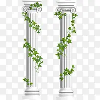 矢量手绘罗马柱
