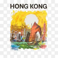 海港城市水彩香港