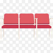 三个矢量红色座椅
