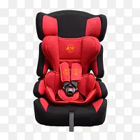 产品实物红色安全座椅