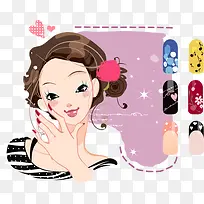做美甲的时尚女孩