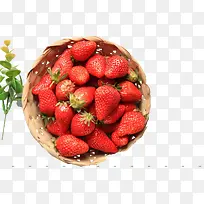 篮子里的草莓图片素材