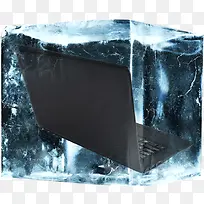 冰雕中的电脑