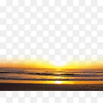 沙滩夕阳