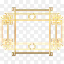 中国风金色边框矢量
