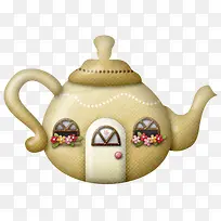 卡通茶壶房子