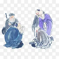 看书的老人