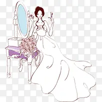 婚礼美丽化妆新娘
