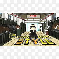 韩国明星鸟叔卡通风格素材