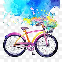 彩绘版的自行车