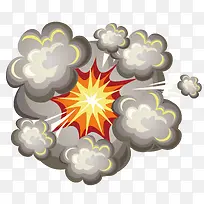 卡通灰色爆炸物矢量png