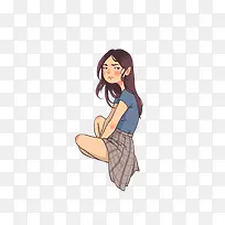 生气的女生