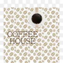 咖啡豆背景咖啡杯海报宣传元素