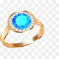 蓝宝石珠宝戒指