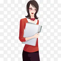 秘书png元素