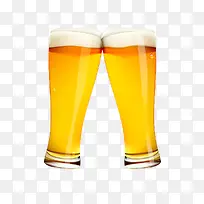 两杯啤酒图片