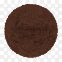 棕色圆形北欧地毯