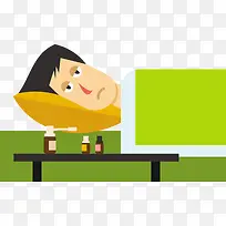 一个躺在床上生病的男士