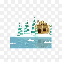 湖边的小木屋
