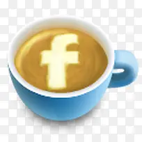 一百二十八FB图标拿铁咖啡社会
