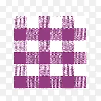 矢量白紫色格子布料装饰