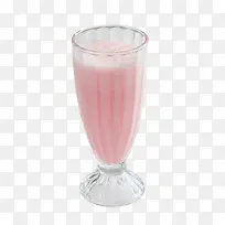 粉红色的草莓奶昔