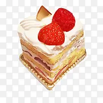 草莓榴莲奶油蛋糕