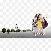 旅游的男女